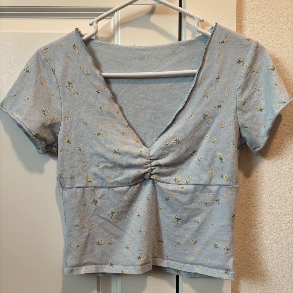 Floral Blue Women's Top